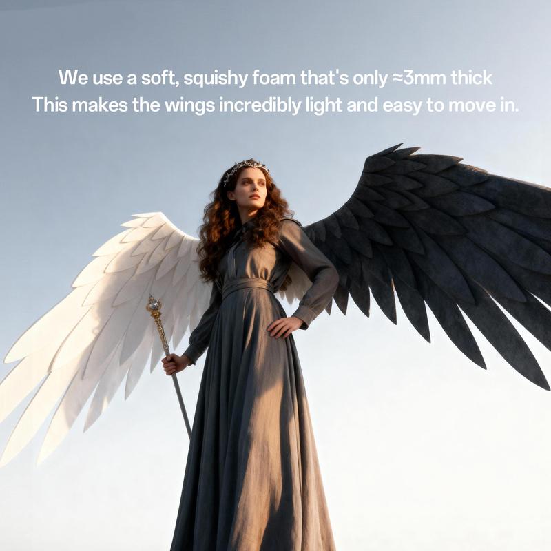 Epic Wings for Epic Cosplay & Stage Looks Beige Foam Costumes Vibe Smooth