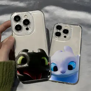 Lovely couple Toothless Fury Dragon Phone Case For iPhone 17 17Air 16e 16 15 14 13 12 11 Pro Max X XSMax Plus Soft Back Cover