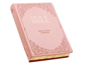 KJV Holy Bible, Giant Print Full-size Faux Leather Red Letter Edition - Thumb Index & Ribbon Marker, King James Version, Pink (KJV Full Size GP Editions) Imitation Leather – Large Print, March 1, 2020