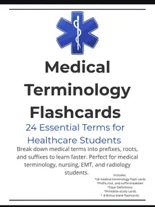 Medical Terminology Flash Cards