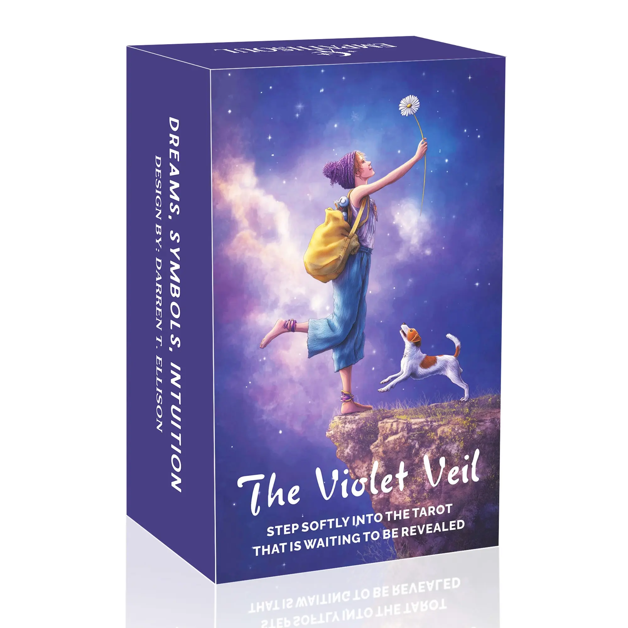 The Violet Veil Tarot Set, Tarot Card Decks, 78 Pieces, 13x8 Cm, Includes Paper Instructions, Calm Dream World Card Game, Perfect for Meditation & Healing, Cards Games