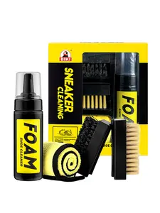 Shoe Cleaner Kit, Shoe Brush & Shoe Cleaning Mousse & Towel, Professional Sneaker Cleaning Kit, Shoe Care Kit for Suede, Boot, Canvas, PU, Fabric