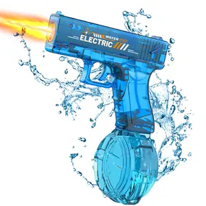 Transparent Electric Water Gun for Kids and Adults, Perfect for Backyard, Pool, and Summer Outdoor Games, Unisex Design, Battery Included