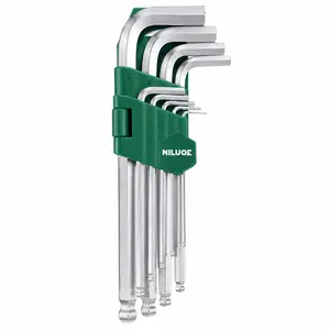 L-Type Hex Wrench Set, Ball Head, 1.5-10mm, High Hardness Cr-V Steel, Furniture Assembly, Mechanical Processing, Home Repair Tools Kit
