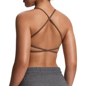 Women's Workout Sports Bras Fitness Trinity Ivy Low Impact Bra Yoga Crop TankGift