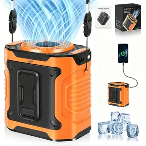 MREGB Portable Waist Fan Clip On, Wearable Personal Neck Cooling Fan with [100-Speed] Stepless Airflow, Hands-Free Type-C Rechargeable Belt Fan Under Shirt with LED Display for Construction Jobsite Outdoor Work Camping Hiking