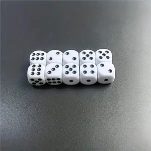 10PCs Dice Suit, Club Party White and Black Dot Dice, Table Game, Board Game, Dice Game
