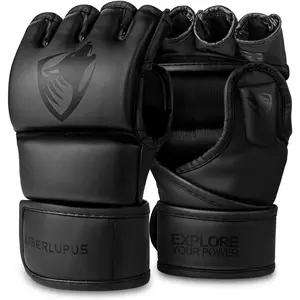 MMA Gloves for Men & Women – Hybrid & Open Palm Designs for Sparring, Training, Kickboxing, Muay Thai, and Grappling – Knuckle Protection & Wrist Support for Flexibility and Control