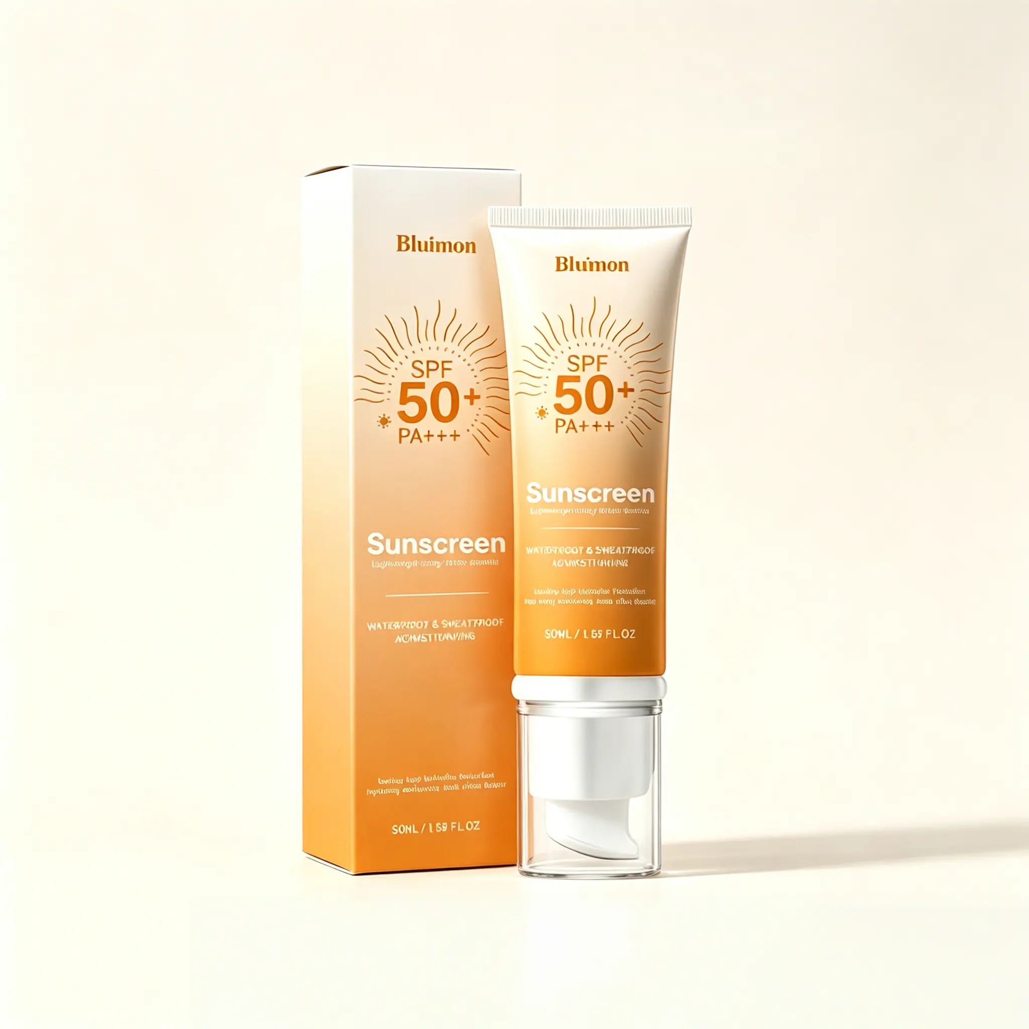 Bluimon 3 Pack Daily Face Sunscreen SPF 50+ PA+++, Tinted Moisturizing Formula with a Lightweight Water-Resistant Finish