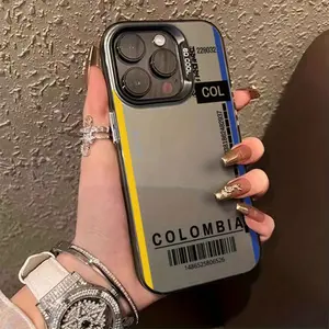 Columbia Airline Ticket Pattern iPhone Case Cover, Fits iPhone X/XS/XR/XS Max/11/12/13/14/15/16/17 Pro Max, Perfect Gift for Couples Women Teens