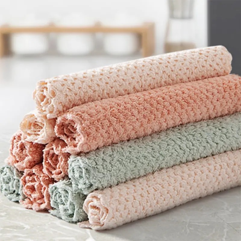 Dishcloth High Quality Dishcloths and Cleaning Home 20 Pcs Cleaning Cloth 25x25CM Pineapple Pattern Dishcloths