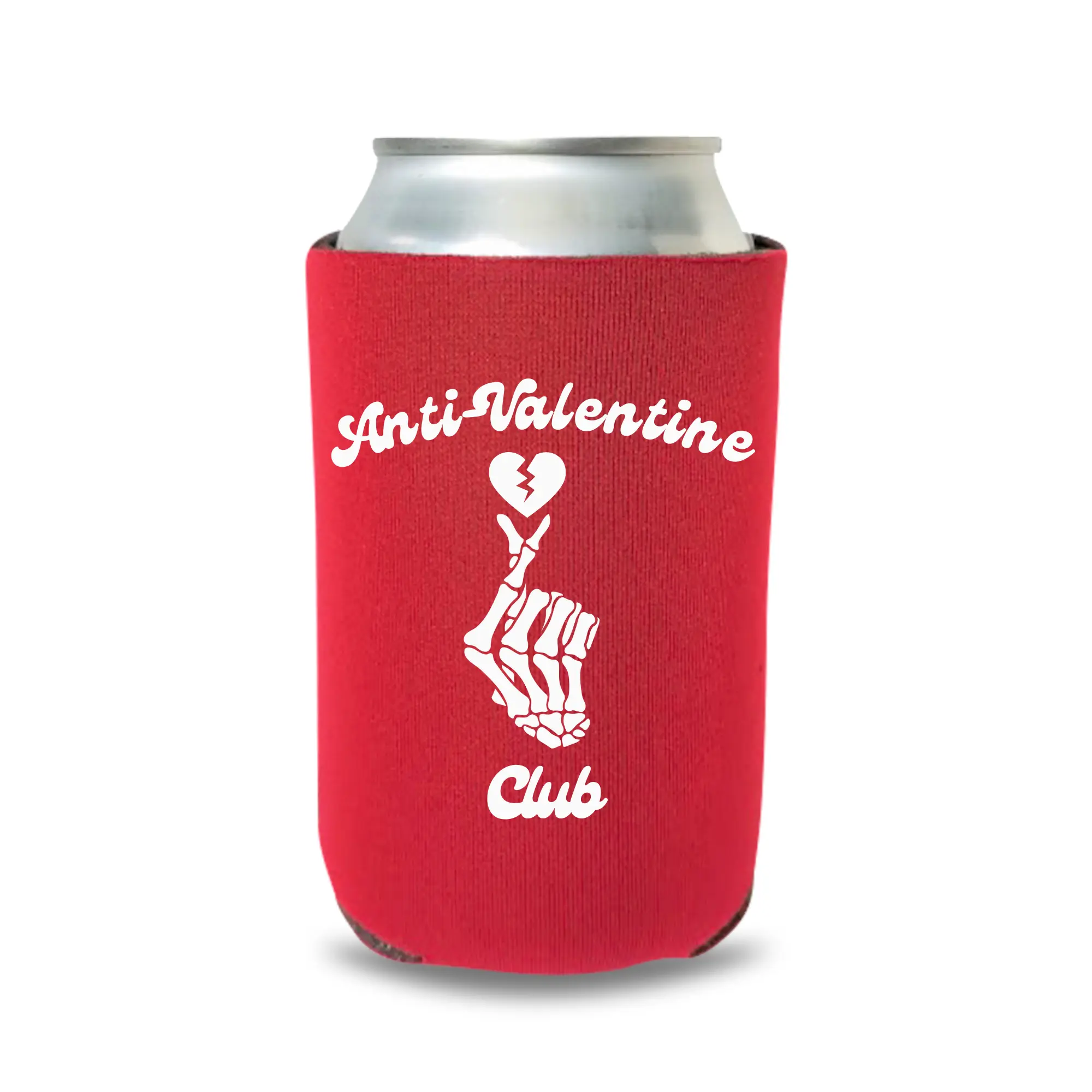Valentine's Day Beer Can Coolers, Anti-Valentine Club, Funny Anti-Valentine's Coolies, Drink Accessory, Valentine's Gifts