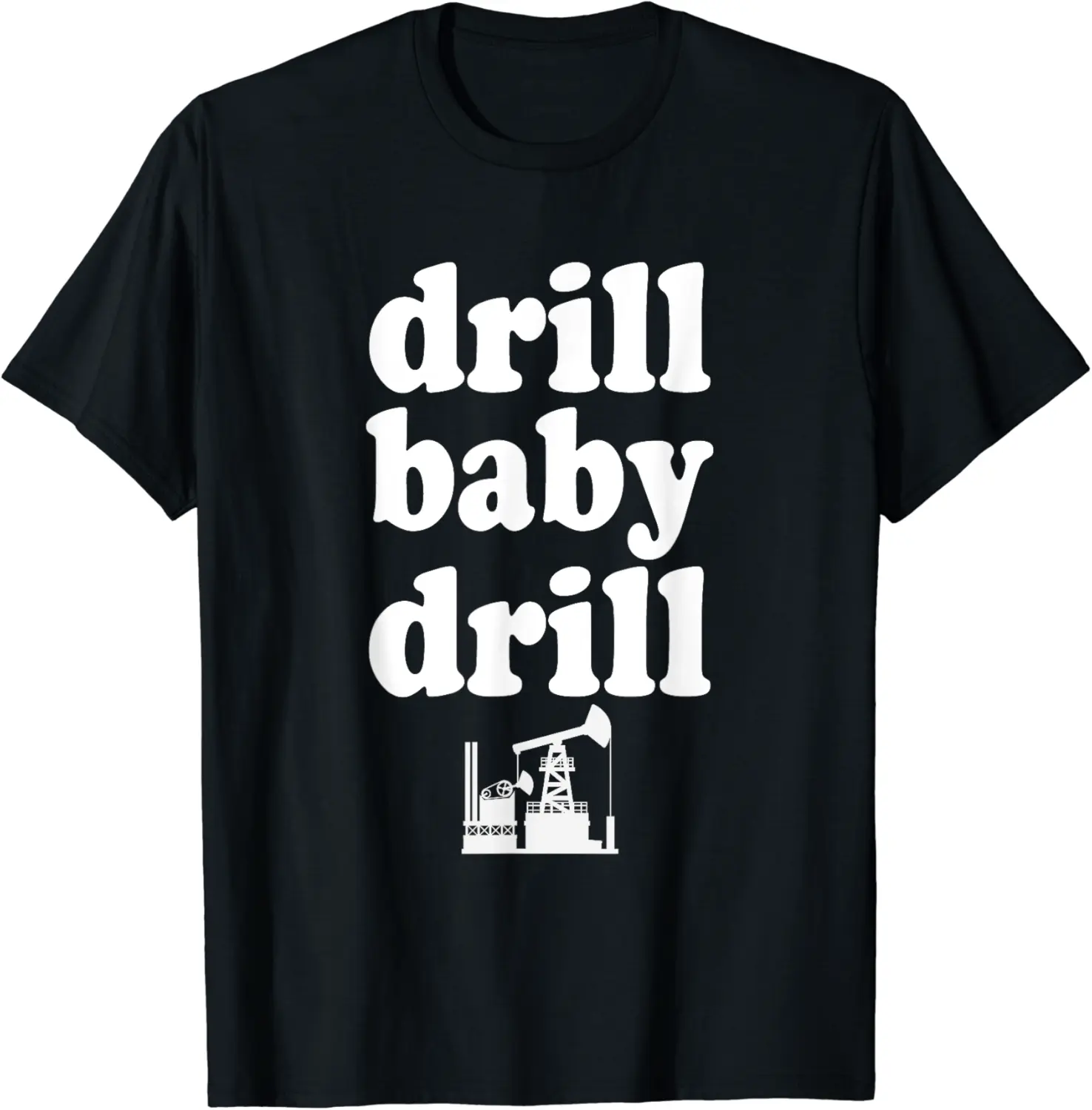 Drill Baby Drill USA Flag Oil Rig Landman Oilfield Worker T-Shirt - Terrancecar Shop 47B0D2J6ZDDX