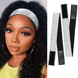 2PCS Silvery Elastic Wig Band – Lace Melting Band for Perfect Edge Lay | Adjustable 60CM Comfortable Wig Grip Band