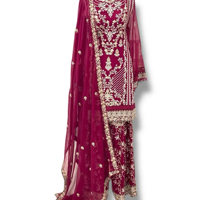 Aghanoor Gharara - Pakistani outfit Gharara 3 pc set. Available in 5 colors. Womenswear.