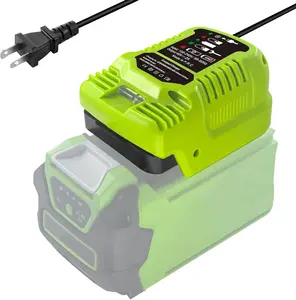 TPDL Mini Charger for Greenworks 40V Battery, 1/2 Size of Original, Compatible with G-MAX 40V Battery 29462, 29472 and for Greenworks Other 40V Battery