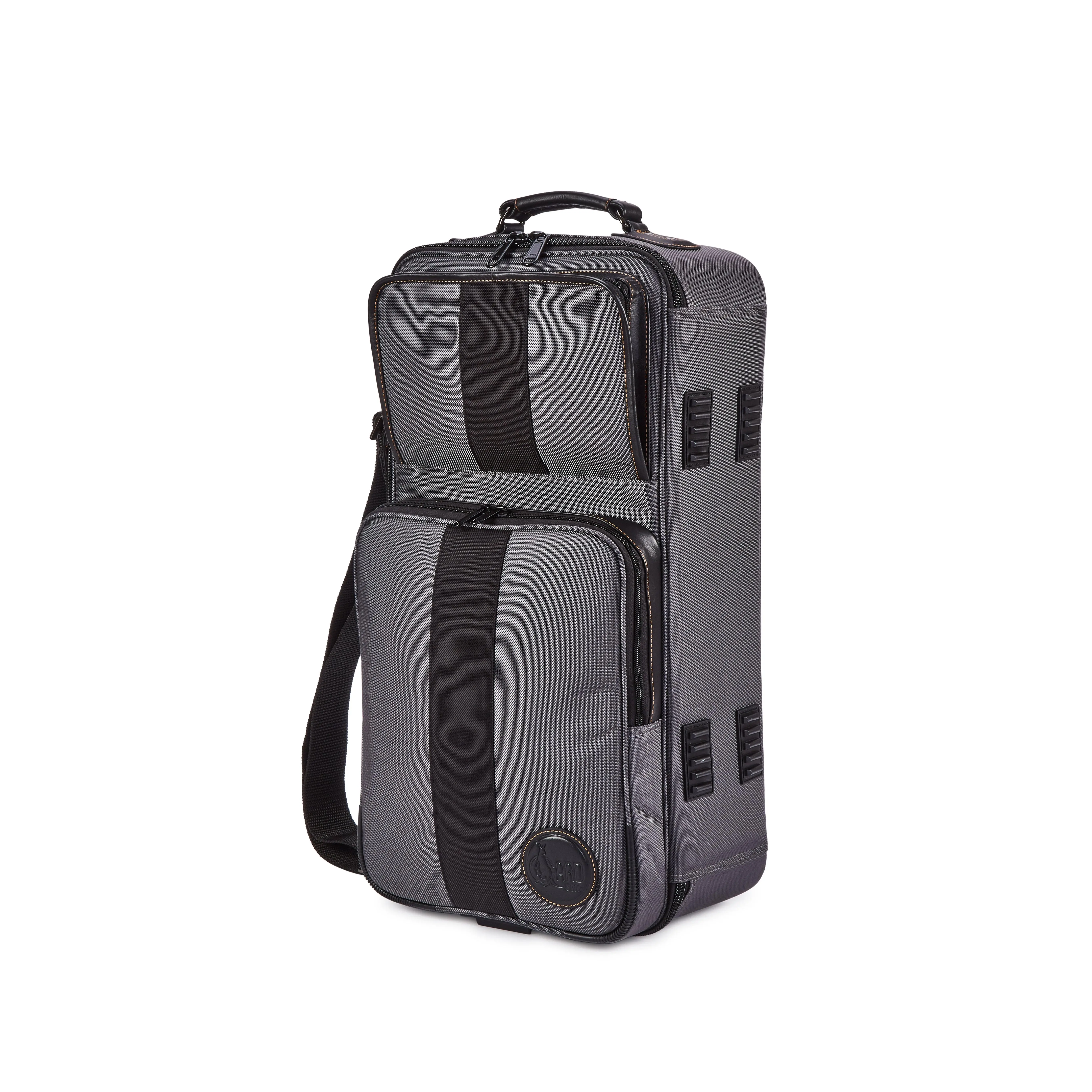 Gard Bags - Elite Compact Triple Trumpet Compact Gig Bag, Grey Nylon with Black Leather Trim (5-ECSG-K)