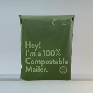 Compostable mailer green ecofriendly shipping bag