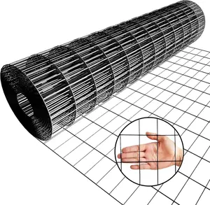 Hardware 60inch x 50ft Black Vinyl Coated Hardware Cloth 2" X 4" 16Ga Welded Wire Mesh fence, PVC Coated Welded Chicken Wire Fencing, Metal Garden Plant Fencing, for Chicken Coop and Home Improvement