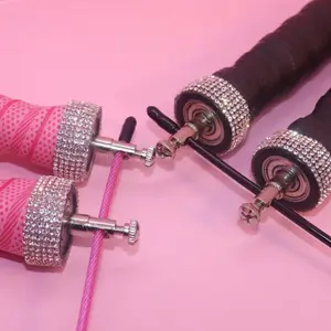 Skipping Rope Adjustable Rhinestone Jump Rope - Adjustable Design with Rhinestone Accents, Ideal for Jumping and Exercise