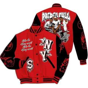 Varsity Jacket Match Low Bred 11s Sneakers, Money Graphic Design, Retro Streetwear Baseball Coat, Oversized Outfit
