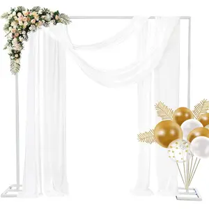 8FT x 8FT Metal Arch Backdrop Stand, Square Metal Arch-for Ballon Flowers, Wedding Arch Stand, for Anniversary Ceremony, Birthday Party, Outdoor&Indoor Celebration Decoration