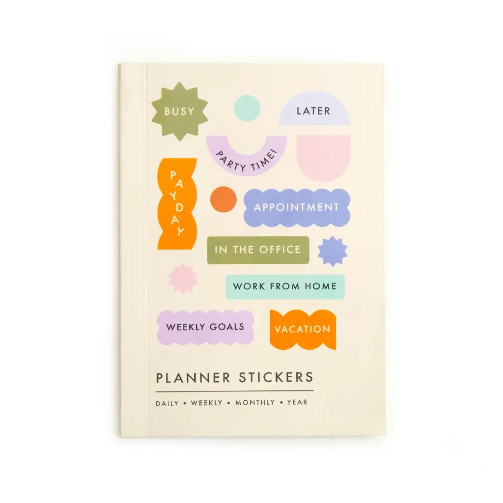 Planner Stickers - Colorful Design for Daily, Weekly, Monthly, and Yearly Planning with Keywords for Busy and Event-Specific Use