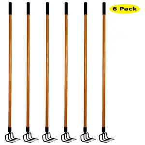 Ashman Garden Cultivator (6 Pack) – Sturdy Hand Tiller / Cultivator – Heavy Duty blade for Digging, Loosening Soil and Weeding – Rust Resistant Build.