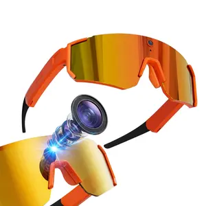 2026 Cycling Smart Glasses with Camera, 8MP HD Video Recording, 4G Memory Build-in Storage(No SD Card Needed),  Bluetooth Call ,Music Control ,AI Translation, 260Mah Battery, IP64 Waterproof, Smart Sunglasses, Sunglasses With Cameras