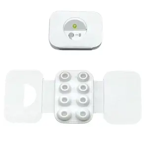 Silicone Earphone Tips, 4 Pairs Silicone Replacement Ear Inserts with Hole, Earbuds Tips Compatible with AirPods Pro 1 2 (Various Sizes, XS/S/M/L)