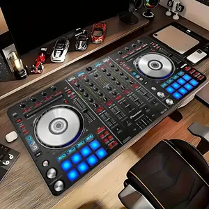 1 pc Large Pioneer DJ Equipment Layout Mouse Pad, Gaming Mouse Pads, HD Print Durable Locked Edge Non-slip Rubber Washable Pads for PC Office Gamer Extra Long Accessory for Gamer Study and Workstation Decoration Mats XXL Keyboard Desktop Mat