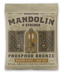Woodtone Mandolin Strings / Medium Gauge Phosphor Bronze Non-Coated