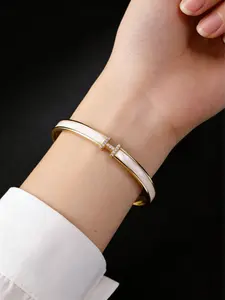 Elegant H-Drop Open Bracelet for Women, Fashionable Versatile Jewelry, Perfect Gift for Parties, High-End Stylish Accessory