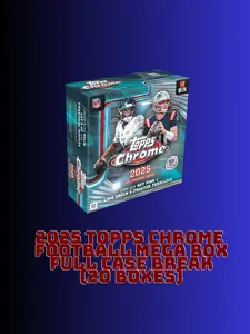 BREAK #A209 - 2025 TOPPS CHROME FOOTBALL MEGA BOX FULL CASE PYT BREAK (20 BOXES)