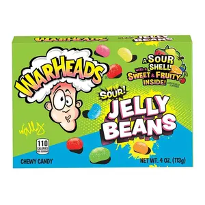 WarHeads Sour Jelly Beans Candy 4-Ounce Packs: 12-Piece Box WarHeads Sour Jelly Beans Candy 4-Ounce Packs: 12-Piece Box