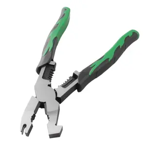 Upgraded Heavy Duty 10-in-1 Multi-Function Wire Strippers, CR-V Steel Diagonal Cutters with Adjustable Cutting Depth for Electrical Cables, Nails, Home Improvement & DIY Repairs