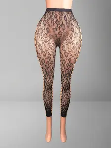 Leopard Print High Waist Sexy Leggings, Fitted Butt-Cut Out Design, Perfect for Couples & Daily Wear, All Seasons Fashion