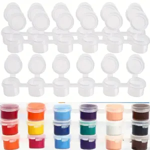 [420/180] Pack 2ml Empty Paint Pots (0.066 oz), Soft Plastic Paint Containers with Good Sealing, Bulk Art Painting Supplies & Gift for Crafters