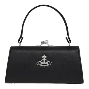 Vivienne Westwood Doll Handbag with Metal Hardware and Polyurethane Finish for Women in Black