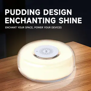 Smart Eye-Protection Night Light with 15W Wireless Charging - Adjustable Brightness (Includes Adapter) for Bedroom, Living Room, Office, Home & Indoor/Outdoor Use