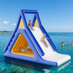 [DealsForYouDays][Summerwins]AMERLIFE Commercial Inflatable Water Slide for Adults & Kids, Outdoor Waterfall Lake & Boat Slide, Easy Setup Floating Water Fun, Slide Water Slides, Waterslide Water Slides