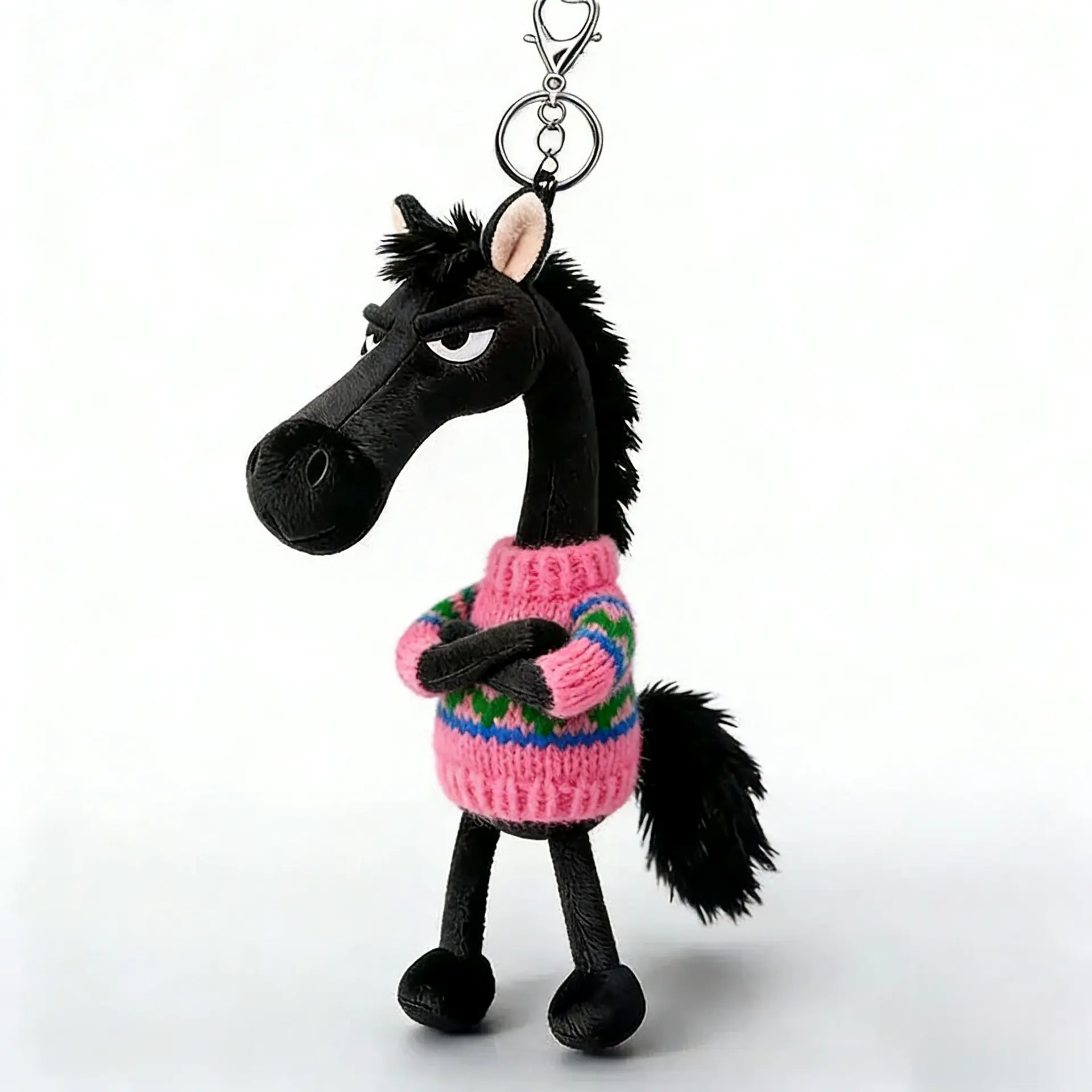 Fashion Boutique Animal Motif Keychains, Cute Stylish Pendant with Assorted Decorative Chain for Casual Bag Decoration, Alloy Metal, Everyday Wear, Daily, Elegant, Kawaii Accessories, Hook Closure, Bag Charm Styling, Engagement, Patchwork, Quirky Charm