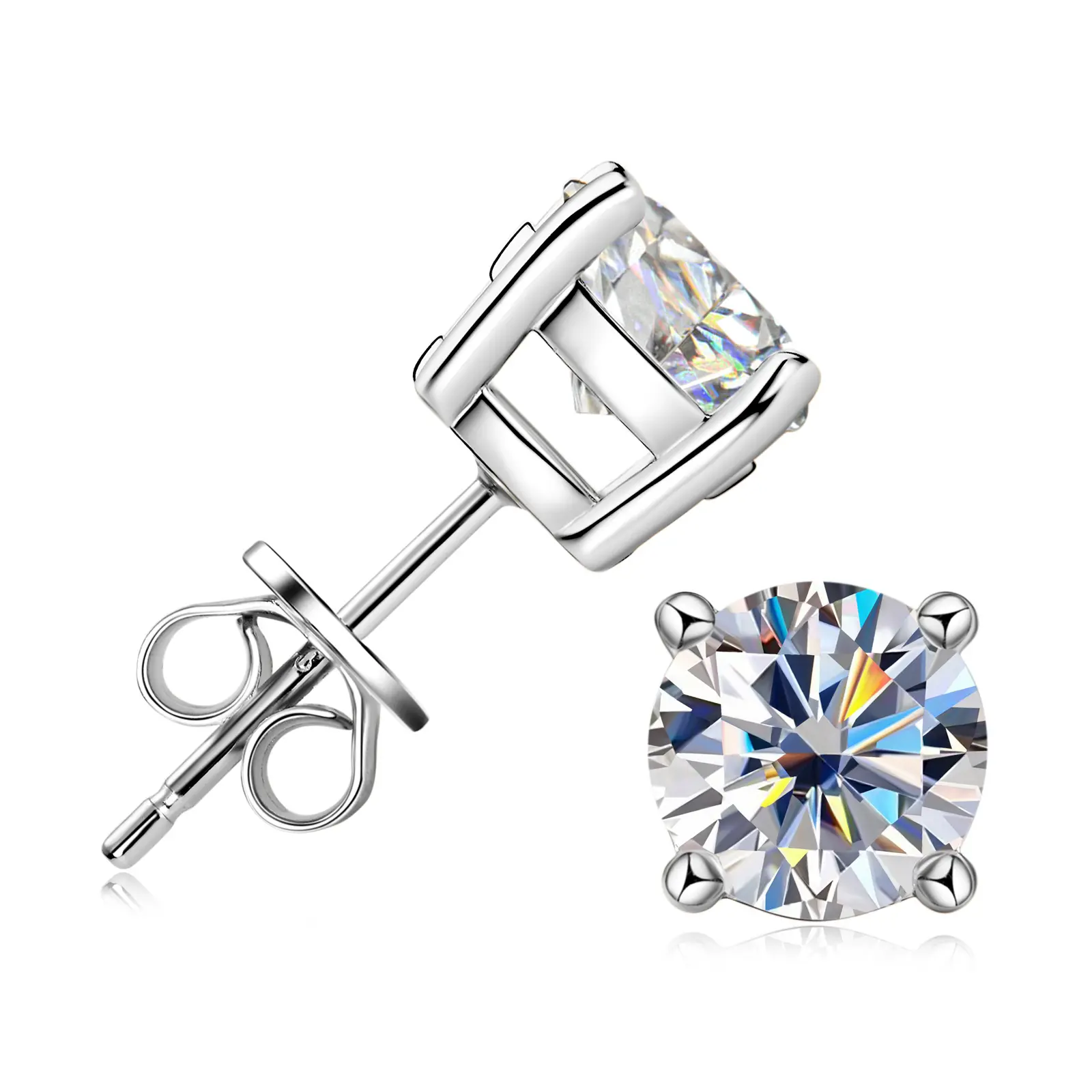 Four Claw Earnail [K Platinum] 1 Carat