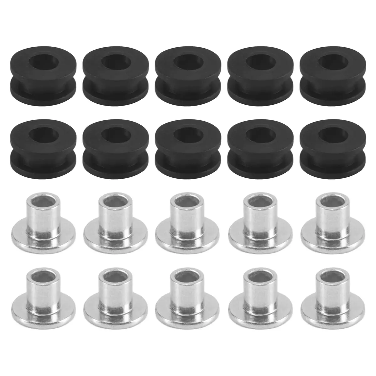 10x High Quality Rubber Grommets (6mm, 10.7mm) - Durable, Simple to Use Metal-Enhanced Fairing Fix for Honda, Yamaha Motorcycles
