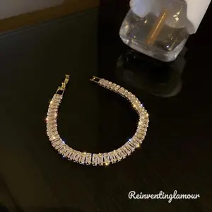Faux Diamond Link Bracelet 1