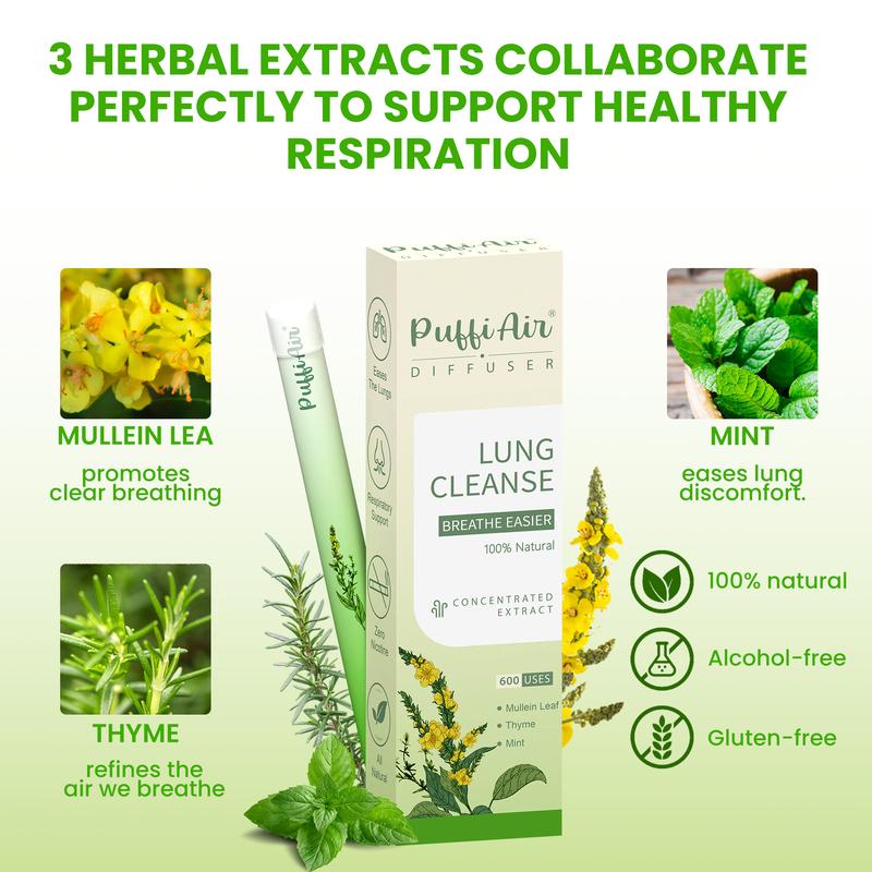 PuffiAir Natural Herbal Diffusers made of herbal extract for Lung support/ Energy boost/ Sleep / Relaz PuffiAir Natural Herbal Diffusers made of herbal extract for Lung support/ Energy boost/ Sleep / Relaz