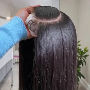 9x6 Pre Cut HD Lace Glueless Wigs Straight Virgin Human Hair Wigs 5x5 Lace Closure Wigs 3s Put On Go Straight Frontal Wigs For Women 180% Density