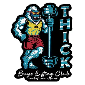 Thick Boys Lifting Club Yeti Decal