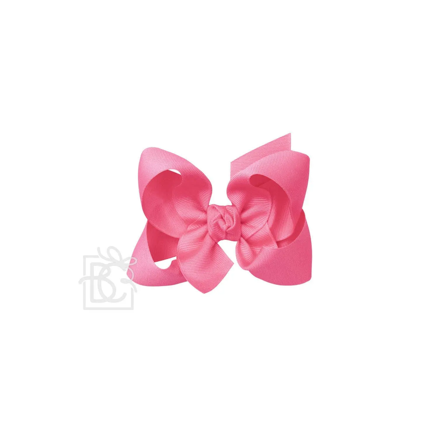 Girls' Large Grosgrain Fabric Hair Bow, 4.5-Inch Solid Hot Pink Signature Accessory with Alligator Clip