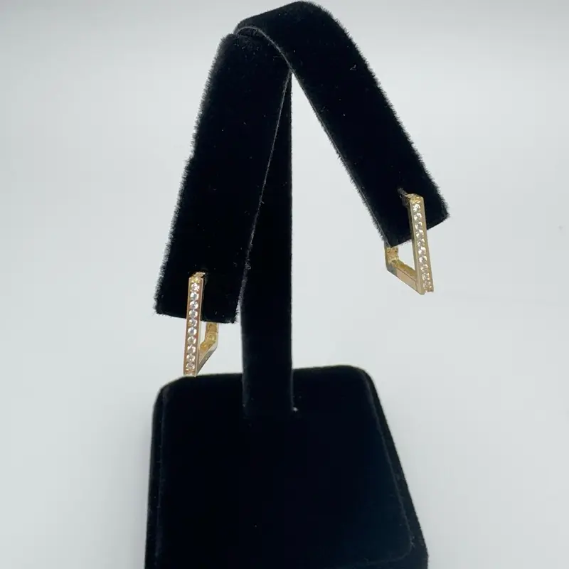 10k geometric gold hoops